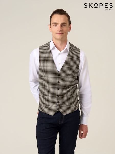 Skopes Green Boston Check Waistcoat (W18800) | €69