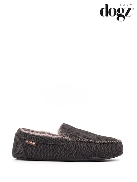 Lazy Dogz Blue Hendrix II Faux Fur Lined Full Slippers (W18813) | AED192