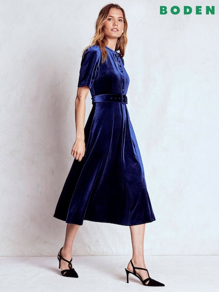 Boden Kate Velvet Shirt Dress (W18921) | € 191