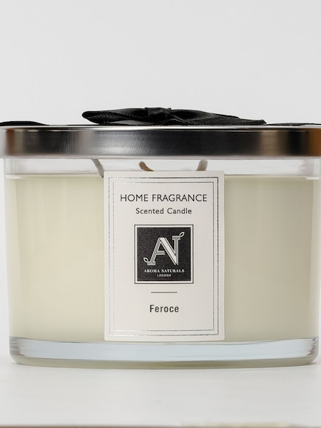 Aroma Naturals Clear Minimalist Luxe Feroce 3 Wick Candle (W19043) | €27