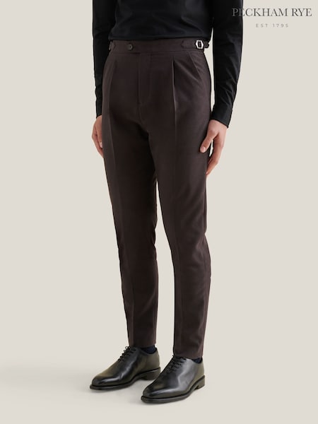 Peckham Rye Grey Smart High Waisted Trousers (W19197) | €106