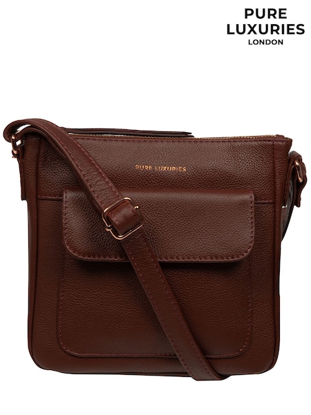 Pure Luxuries London Amberlyn' Leather Black Cross-Body Bag (W19292) | R$ 445