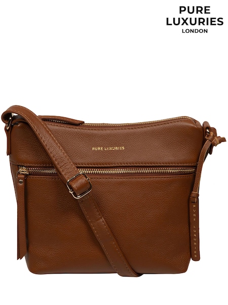 Pure Luxuries London Thorne' Leather Black Cross-Body Bag (W19296) | 255 QAR