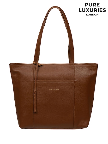 Pure Luxuries London Wimbley' Leather Black Tote Bag (W19299) | 255 QAR
