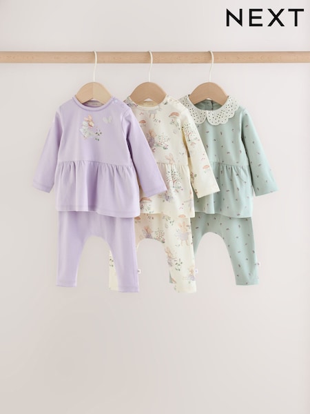 Purple Fairy Mouse - Long Sleeve T-shirt And Leggings Baby 6 Piece Set (0mths-2yrs)