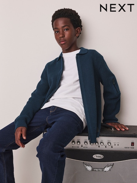 Indigo Blue - Utility Zip Through Cardigan (3-16yrs)