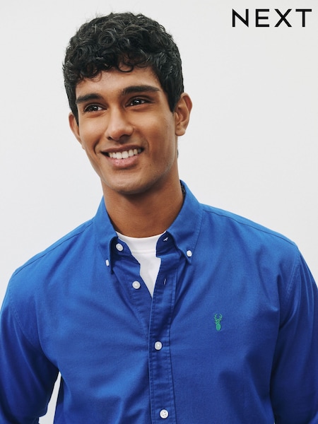 Blau - Regular Oxford Long Sleeve Shirt