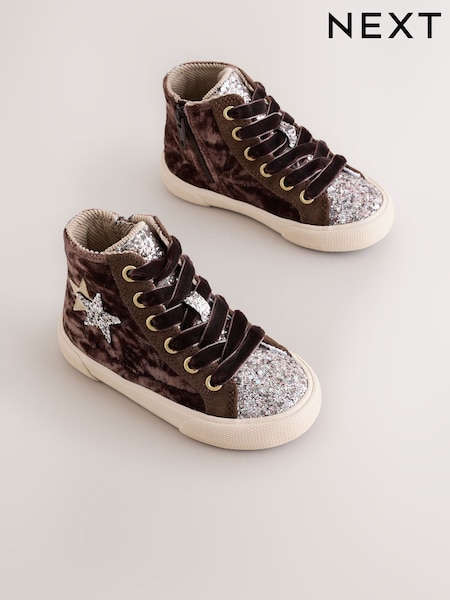 Purple Velvet - High Top Trainers