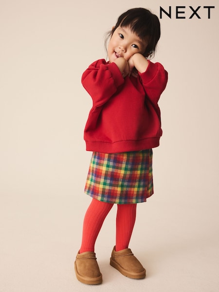 Rainbow Check - Skort & Tights Set (3mths-7yrs)