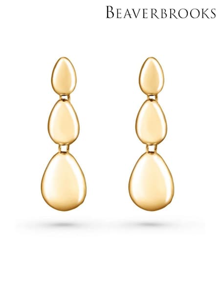 Beaverbrooks 9ct Yellow Gold Drop Earrings (W20186) | €287