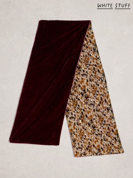 White Stuff Purple Velvet Printed Scarf (W20212) | €50