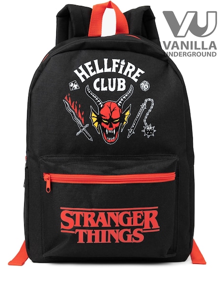 Vanilla Underground Black Stranger Things Unisex Printed Backpack (W20334) | €43