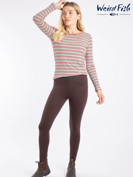 Weird Fish Brown Lilianne High Waisted Leggings (W20396) | €37