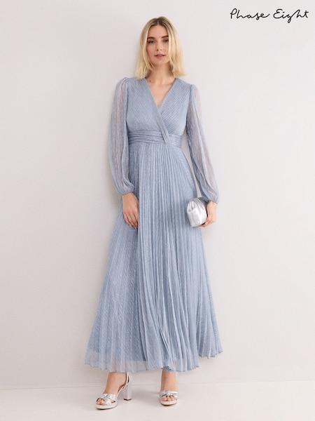 Phase Eight Blue Petite Harper Dress (W20457) | AED1,042