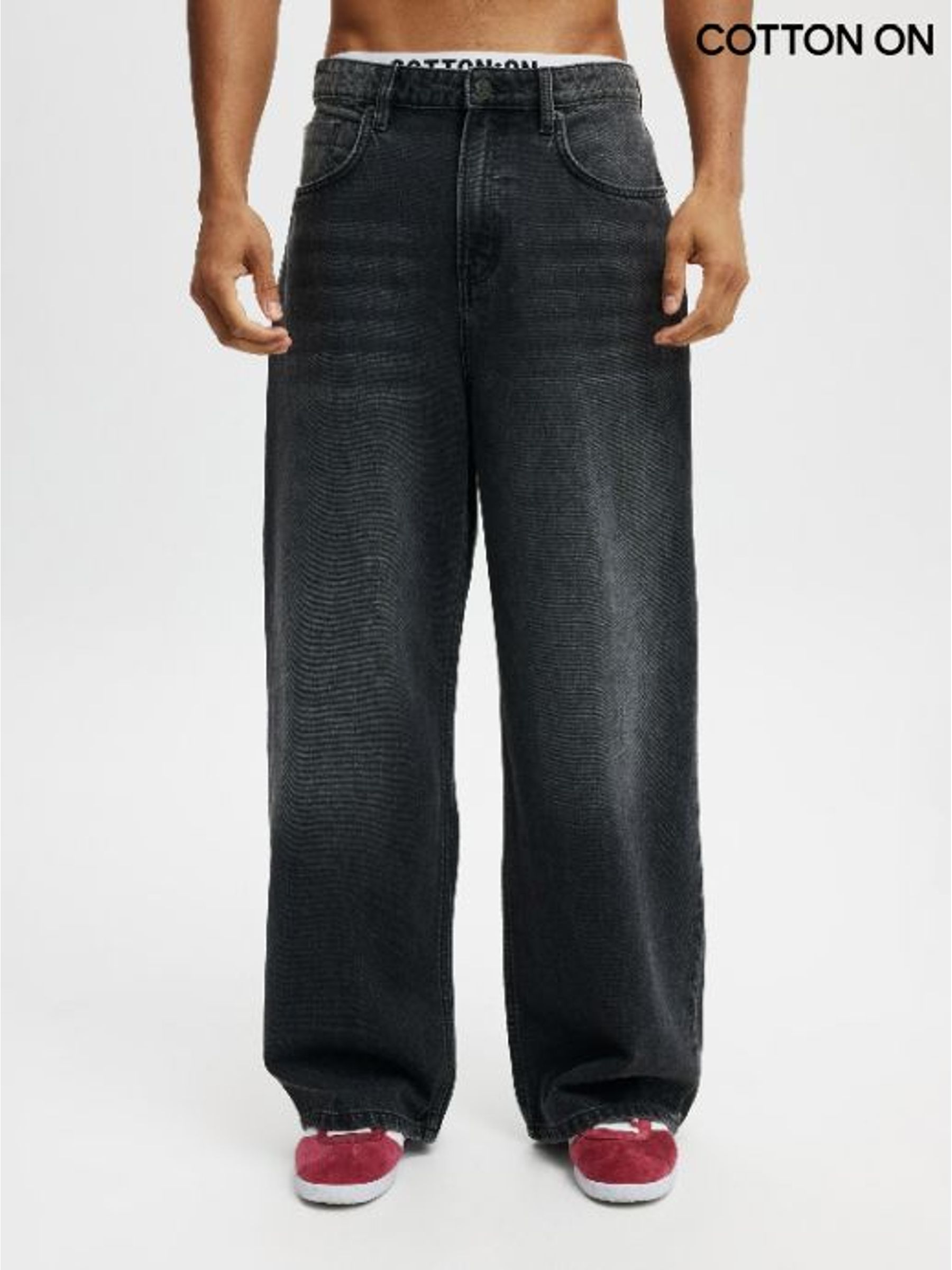 Buy Men's Jeans Black Baggy Denim Online | Next Brazil