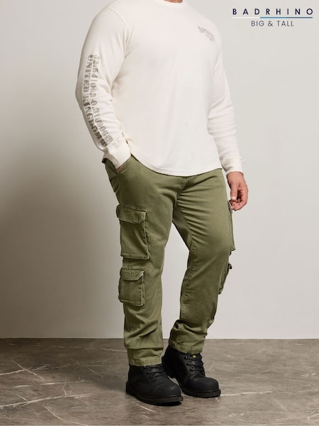 BadRhino Big & Tall Green Welford Double Pocket Cargo Trousers (W20830) | €59.50