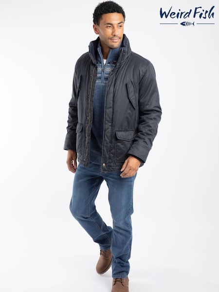 Weird Fish Blue Thunderchief Wadded Field Jacket (W20910) | R$ 1.480