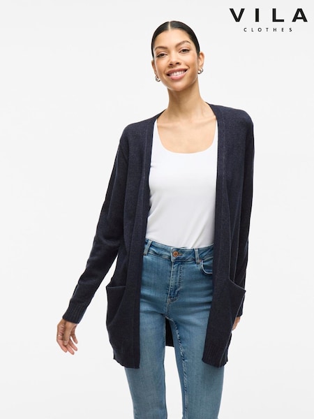 Bleu - VILA Long Sleeve Lightweight Knit Cardigan (W20924) | € 40