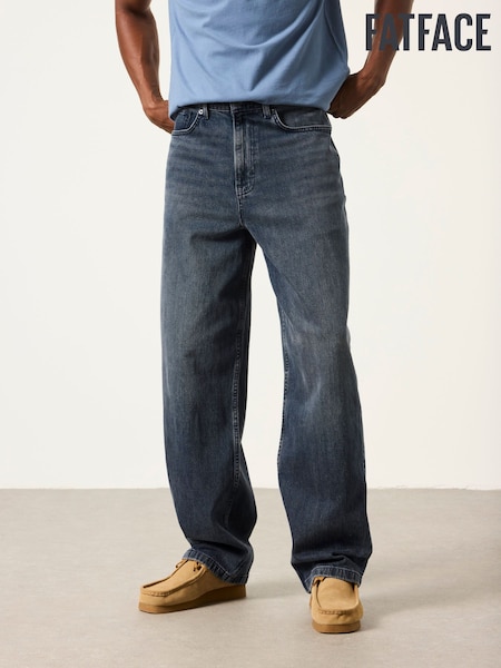 Graphite Grey - Regular Fatface Baggy Fit Jeans