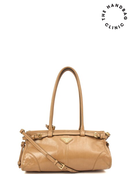 Prada Vitello Daino Shoulder Bag Brown Tote (W21221) | €2,203