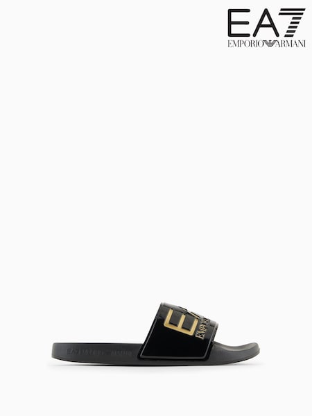 EA7 Beachwear Black Sliders (W21361) | ‏196‏₪