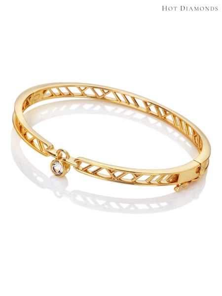 Hot Diamonds Gold Tone HD X GE Revolve Bangle (W21488) | 1,190 QAR