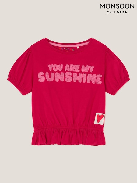 Monsoon You Are My Sunshine Frill 100% Cotton T-Shirt (W21543) | ‏89 ر.ق. - ‏109 ر.ق.