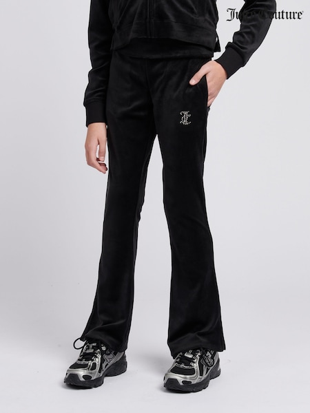 Musta - Juicy Couture Tytöt Fold Over Vyötärö Verryttelyhousut (W21611) | €126