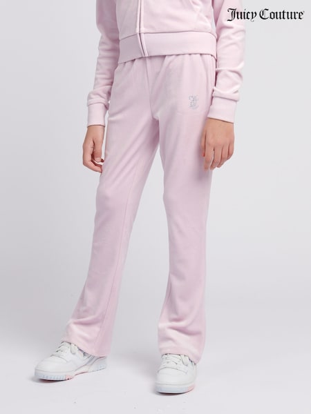 Juicy Couture Dark Purple Girls Diamanté Bootcut Joggers (W21612) | €99