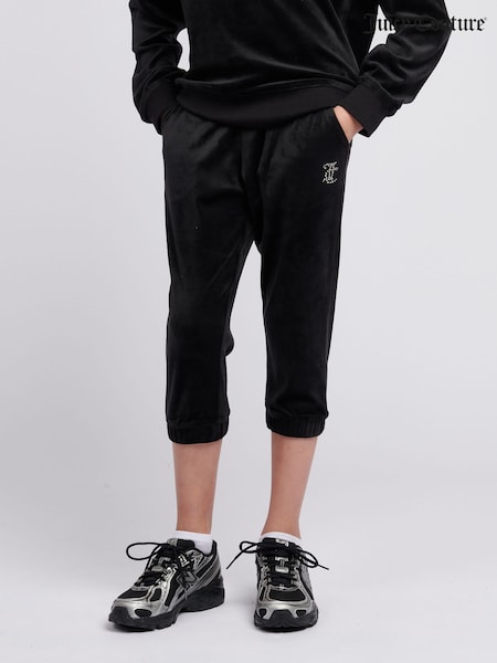 Juicy Couture Black Girls Capri Length Slim Joggers (W21619) | €100