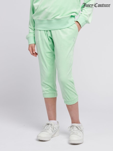 Juicy Couture Green Girls Capri Length Slim Joggers (W21631) | €100