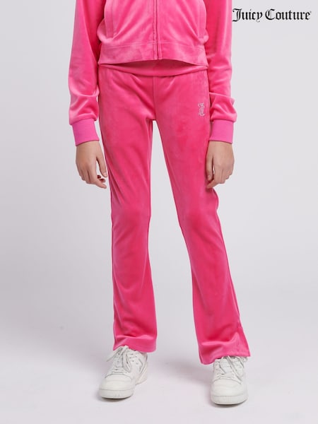 Vaaleanpunainen - Juicy Couture Tytöt Fold Over Vyötärö Verryttelyhousut (W21637) | €126
