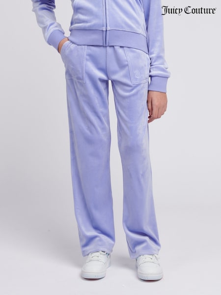 أزرق داكن - Juicy Couture Tonal Wide Leg Trousers (W21638) | ‏408 د.إ.‏