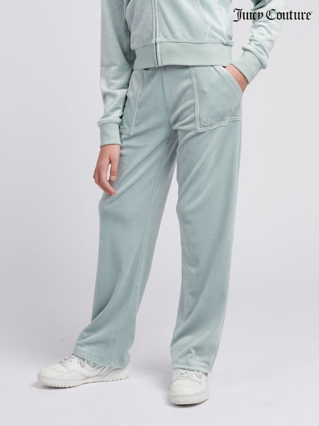 Juicy Couture Light Blue Tonal Wide Leg Trousers (W21640) | €89