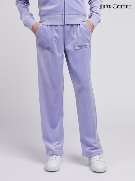 Violetti - Juicy Couture Tytöt Diamante Leveä lahje Verryttelyhousut (W21642) | €102