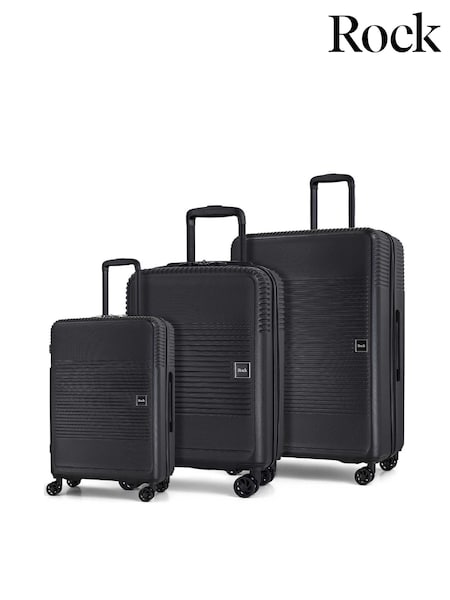 Rock Luggage  Lincoln Suitcases Black 3pc Set (W21697) | €255