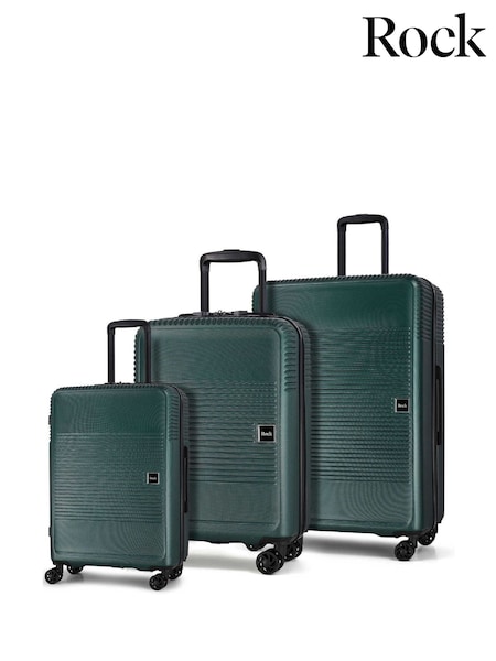 Rock Luggage  Lincoln Suitcases Black 3pc Set (W21710) | ₪905