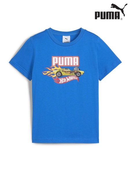 Puma Blue Kids Boys Hot Wheels Graphic T-Shirt (W21784) | €27