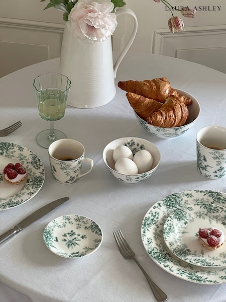 Laura Ashley Set of 6 Teal Green Thurston Bloom 12cm Plates (W21810) | €49