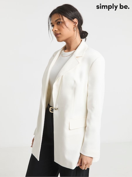 Simply Be Oversized Single Breasted Blazer (W21918) | 432 LEI