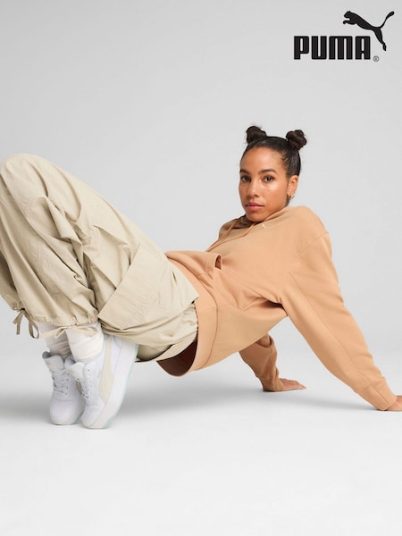 Ruskea - Puma Womens Her Relaxed Hoodie (W21942) | €83