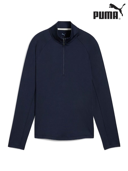 Puma Blue Womens Pure 20 Quarter-Zip Sweat Top (W21950) | €73