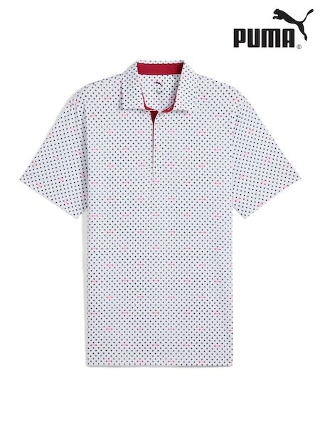 Puma White Mens Mattr Burgh Golf Polo Shirt (W21969) | €89