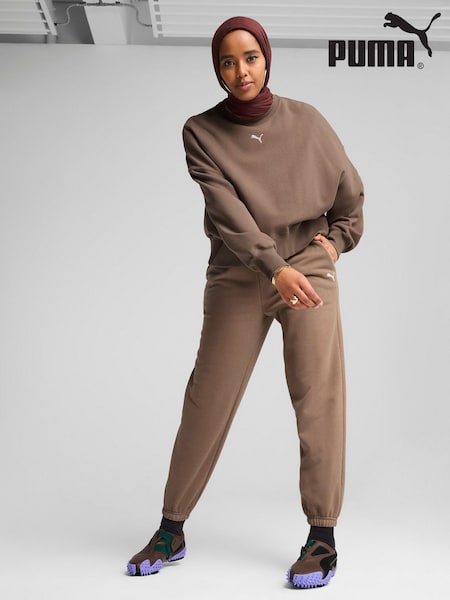 Maro - Hanorac Puma pentru femei WARDROBE ESS oversize cu guler la baza gâtului (W21973) | 335 LEI