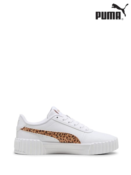 Puma White Kids Youth Carina 3.0 Animal Sneakers (W22161) | €64