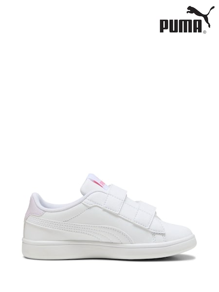 Puma White Kids Smash 3.0 Badges Sneakers (W22176) | €46