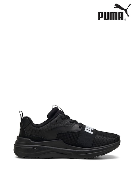Puma Black Kids Youth Softride Wired 2 Sneakers (W22196) | AED221