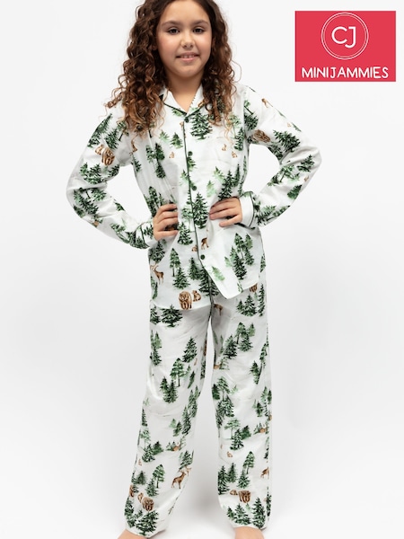 Cyberjammies Green Minijammies Printed Long Sleeve 100% Cotton Pyjamas Set (W22324) | €33