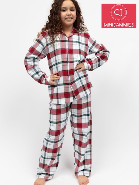 Cyberjammies Red Minijammies Long Sleeve Check 100% Cotton Pyjamas Set (W22327) | AED146