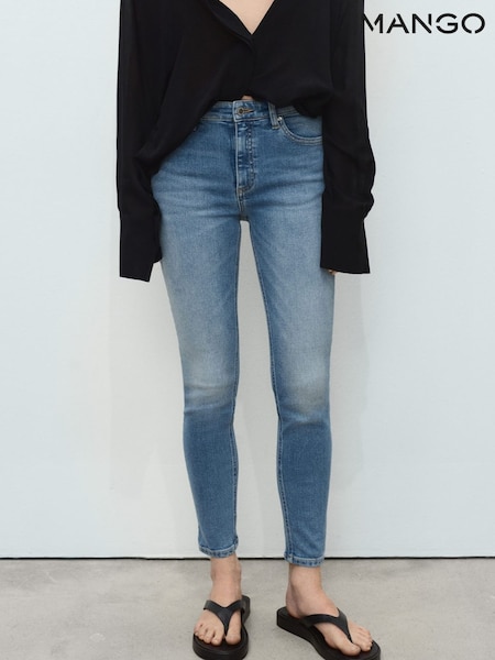Mango Blue Mid Rise Skinny Jeans (W22342) | €51